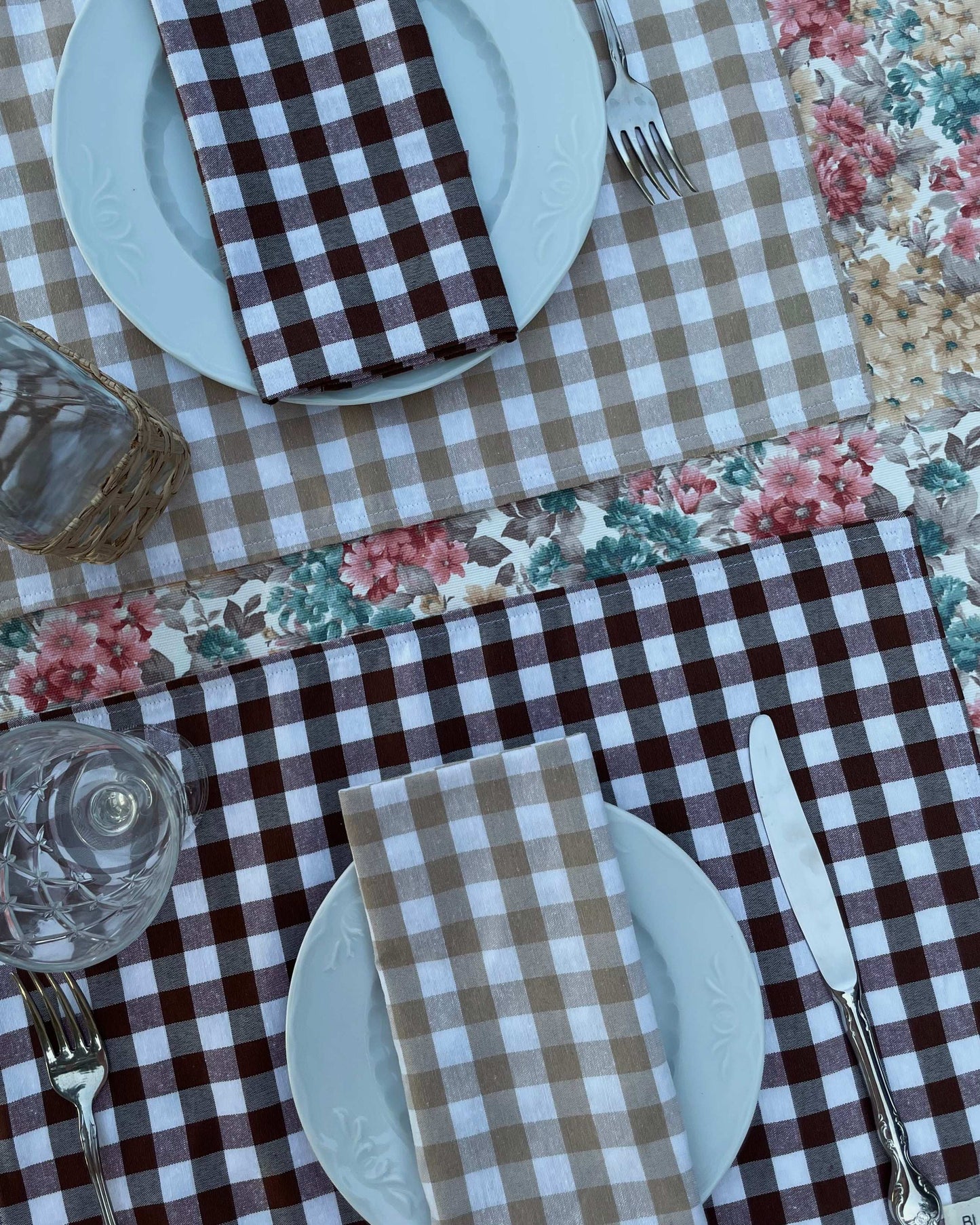 Servilleta Vichy Chocolate