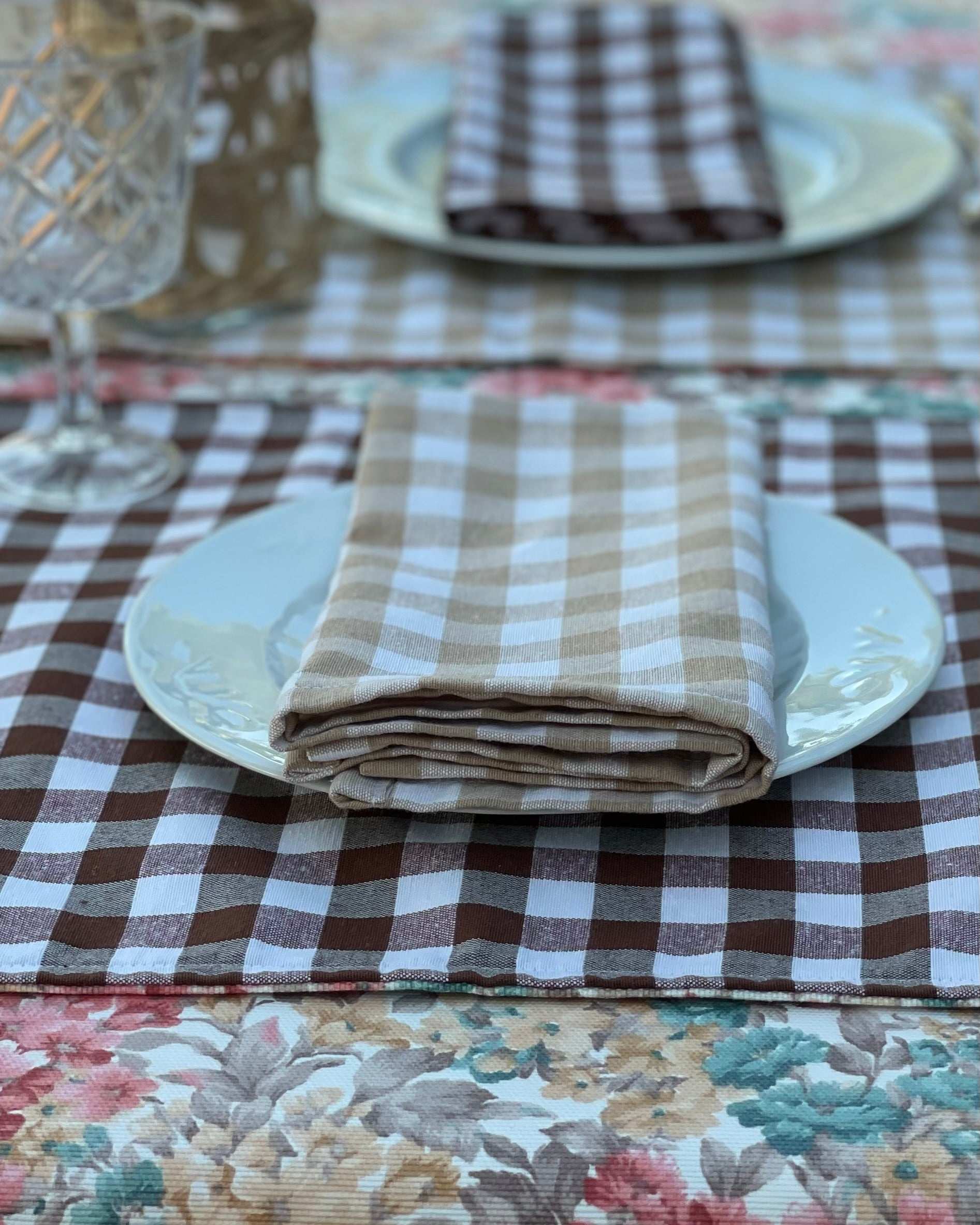 Servilleta Vichy Beige